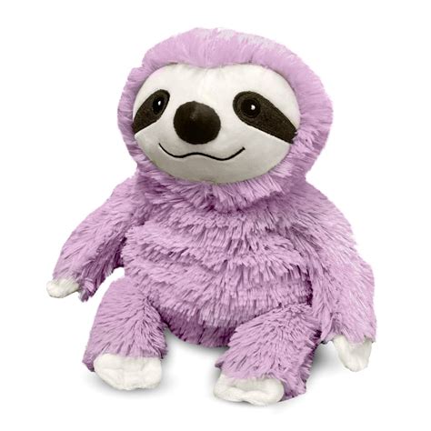 Intelex Warmies Microwavable Stuffed Toy, Purple Sloth, 13-Inch Height ...