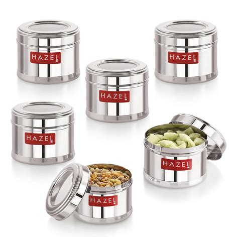 Buy HAZEL Masala Box for Kitchen with Airtight Lid | Stainless Steel ...