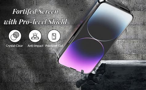 ZEITEL ® Tempered Glass Screen Protector for iPhone 14 Pro with Anti ...