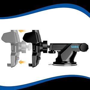 Able Long Neck One Touch Mount Holder for All Smartphones (Black ...