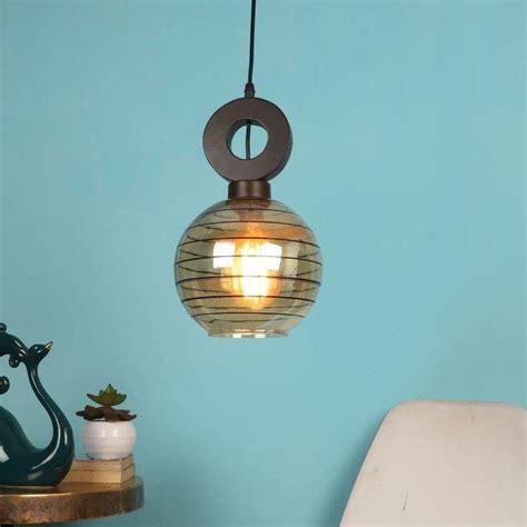 ELIANTE Mild Brown Wood Hanging Light by Jainsons Lights - Js-0522-1Lp