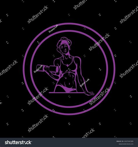 Bodybuilder Logos Vector Object Icons Sport Stock Vector (Royalty Free ...
