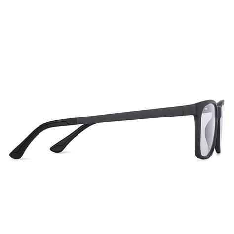 Buy Matte Grey Black Full Rim Rectangle Lenskart Air Clip On LA E11415 ...