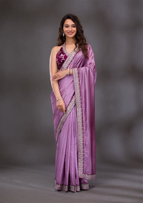 Lavender Saree - Buy Lavender Colour Sarees Online – Koskii