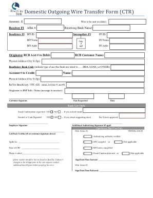 Fillable Online Outgoing Wire Form: Beneficiary Bank Fax Email Print ...