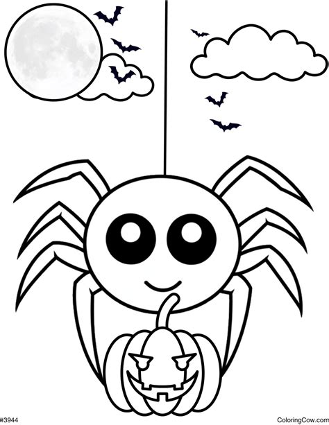 Skeleton Spider Coloring Page