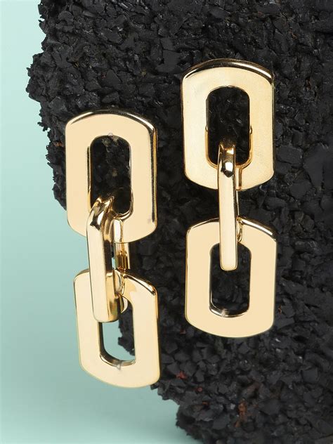 Bohey by KARATCART Gold Plated Drop Gold Earrings for Women