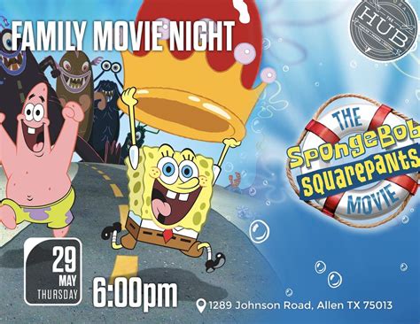 Movie Night: The SpongeBob Squarepants Movie, 1289 Johnson Road, Allen ...