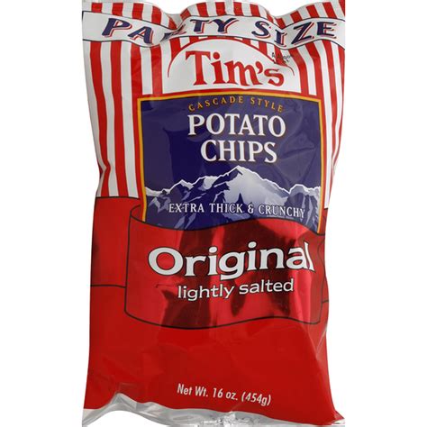 Tim's Potato Chips, Cascade Style, Original, Party Size (16 oz ...