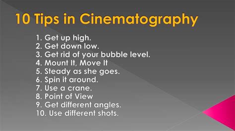 Image result for Cinematography Tips