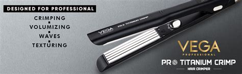 VEGA PROFESSIONAL Pro Titanium Crimp Hair Crimper for Salon, Fast ...