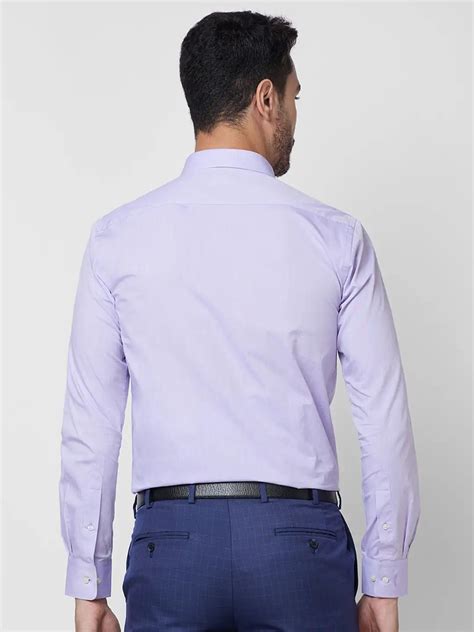 Park Avenue Men Purple Solid Slim Fit Cotton Formal Shirt – MyRaymond