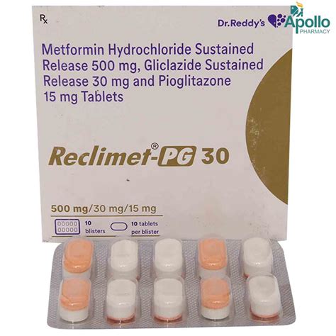 Reclimet PG 30 Tablet | Uses, Side Effects, Price | Apollo Pharmacy