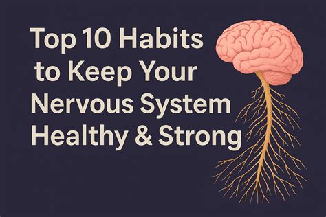 Top 10 Habits for a Healthy Nervous System