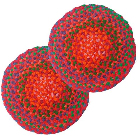 Buy CANVASS® Braided Cotton Chindi Placemats, 35 cm Round, Best for ...