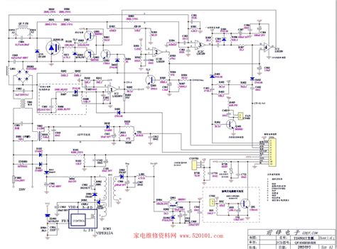 苏泊尔电磁炉QF-SM1010-02B主板电路图 - 家电维修资料网