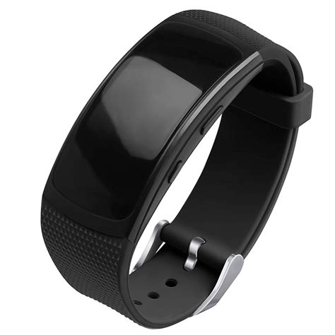 OenFoto Silicone Sports Watch Band, Black, 7.5 inches, Compatible with ...