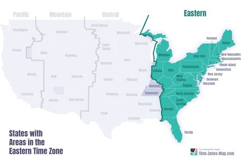 Image result for Eastern Time Zone Map