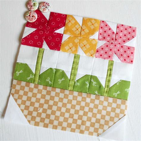 Image result for Quilt Flower Block Pattern