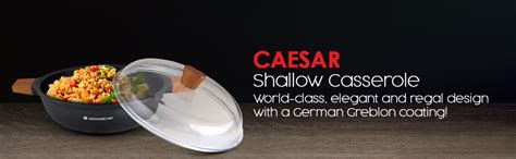 Buy Wonderchef Caesar Aluminium Nonstick Shallow Casserole - 28cm, 4 ...