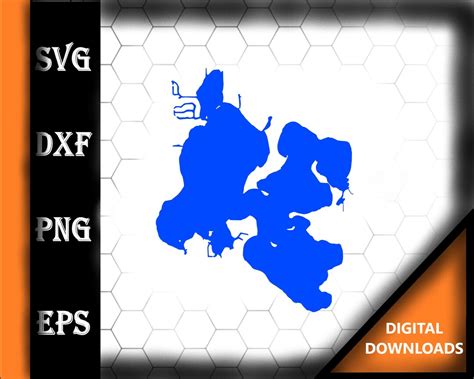 Buy Gun Lake Michigan Map Silhouette Shape Svg Dxf Pdf Eps Crv Vector ...