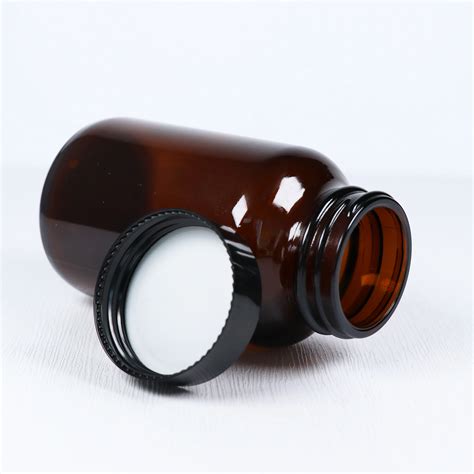 Amber Glass Capsule Bottles with Screw Caps for Pharmaceutical Use ...