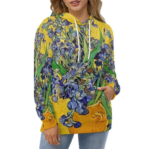 Irises By Hooded Sweatshirt Men And Women Print Pullovers Sweatshirts ...