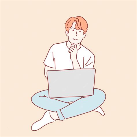 Person Using Computer Drawing 的图像结果