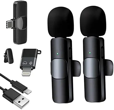 MMAK Wireless Lavalier Dual Microphone Collar Mic for YouTube, Video ...