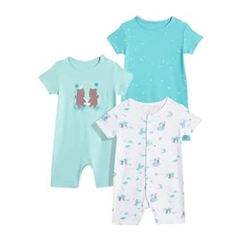 Mothercare Unisex Winter Dreamscape Short Sleeve Rompers, Multi, 0-3M ...