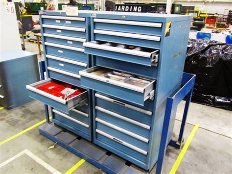 (2) Lista 10 Drawer Vertical Tool Cabinets - both with Steel Plumbing ...