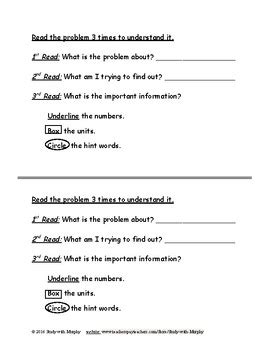 Image result for 3 Read Strategy Math