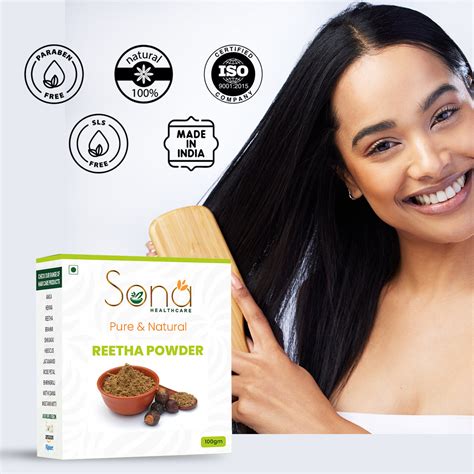Sona Healthcare Natural 100% Pure Organic Aritha/Reetha Powder, 100 g ...