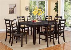Square Dining Room Tables For 8 by 9 Pc Square Dinette Dining Room Table Set And 8 Wood Seat Square Dining Room Tables For 8