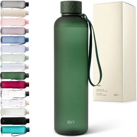 Amazon.com: KIVY Slim Water Bottle 32oz [Lightweight & Shatterproof ...