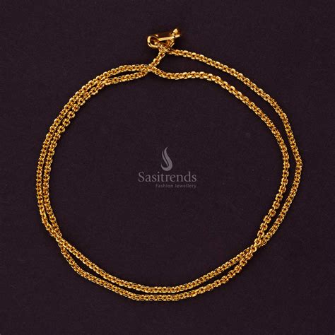 Micro Gold Plated Rope Link Chain with Secure Clasp - Sasitrends