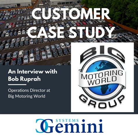 An interview with Bob Ruprah, Operations Director at Big Motoring World.