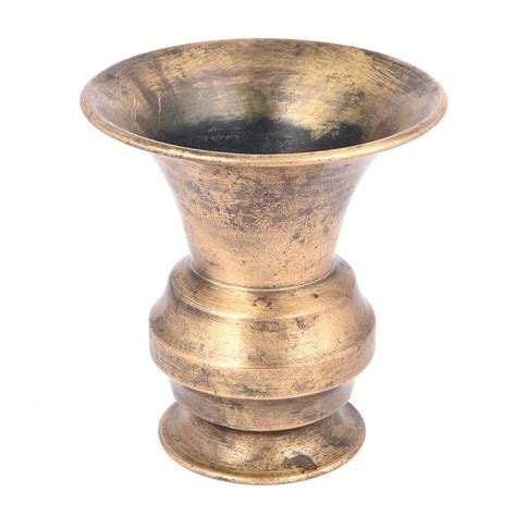 Vintage South Indian Brass Flower Pot