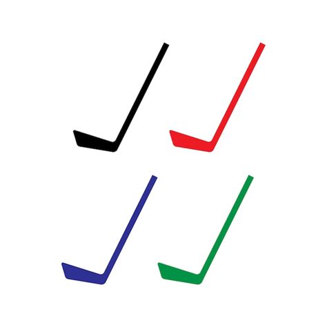 Hockey Stick Icon Set van 4 Hockey Sport Iconen | Premium Vector