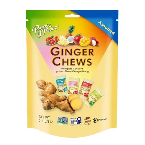 Prince of Peace Ginger Chews Assorted Flavors (Mango, Blood Orange ...