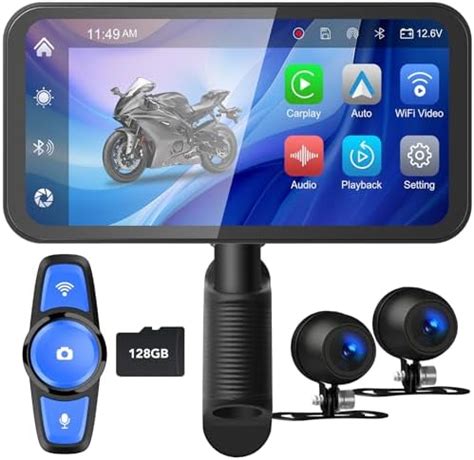 WEUASTE Motorcycle Dash Cam, Motorcycle Carplay & Android Auto, 6.25 ...