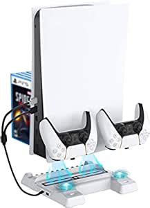 Dobe Cooling Station for PS5, Vertical Stand with Cooling Fan ...