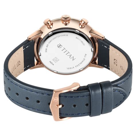 Buy Online Titan Light Leathers Quartz Multifunction Blue Dial ...