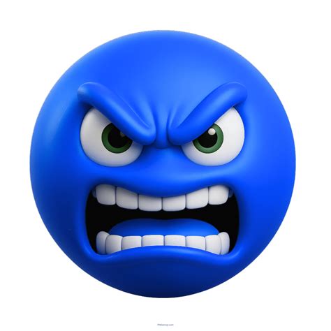 Expressive Angry PNG Emoji 3D ClipArt, Vector, Transparent Background ...
