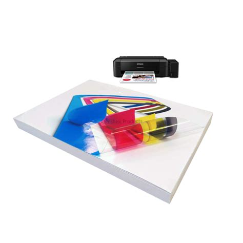 A4 100 Mic Tranparent Inkjet Sheet - For Trophies, Book Covers, Gifts ...