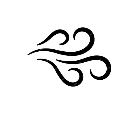 Premium Vector | Hand drawn wind air flow icon free breath symbol fresh ...