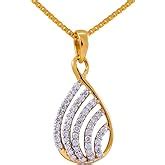 Joyalukkas Pride Diamond Collection 18K Yellow Gold and Diamond Pendant ...