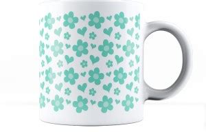 Lab No. 4 Heart and Petal Pattern Set Vector Pattern Ceramic Coffee Mug ...