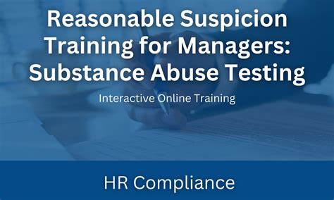 Reasonable Suspicion Training for Managers: Substance Abuse Testing — IFPTI