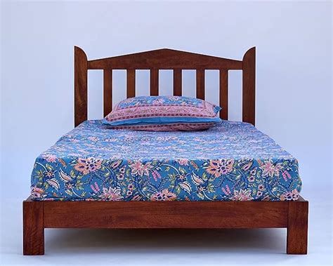BLACKSMITH STREET Wooden Single Bed for Bedroom and Guestroom (Rento ...